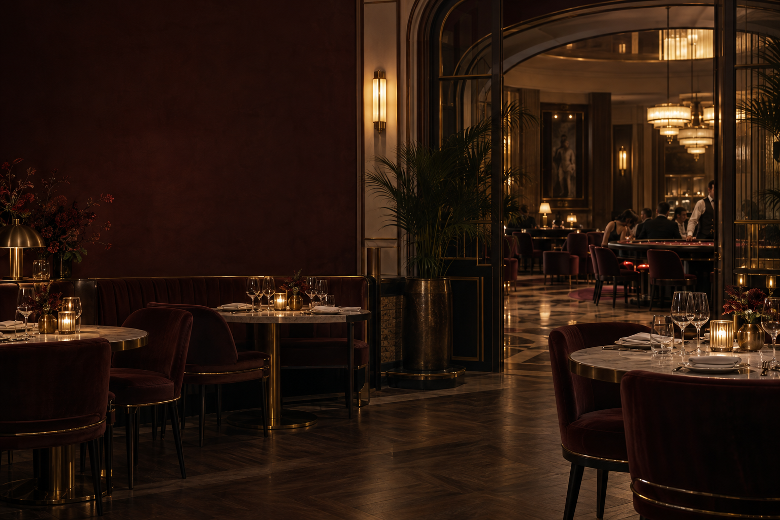 Večerní atmosféra restaurace Věčerovna